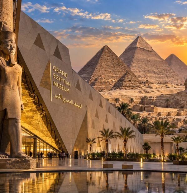 Pyramids + the grand Egyptian museum